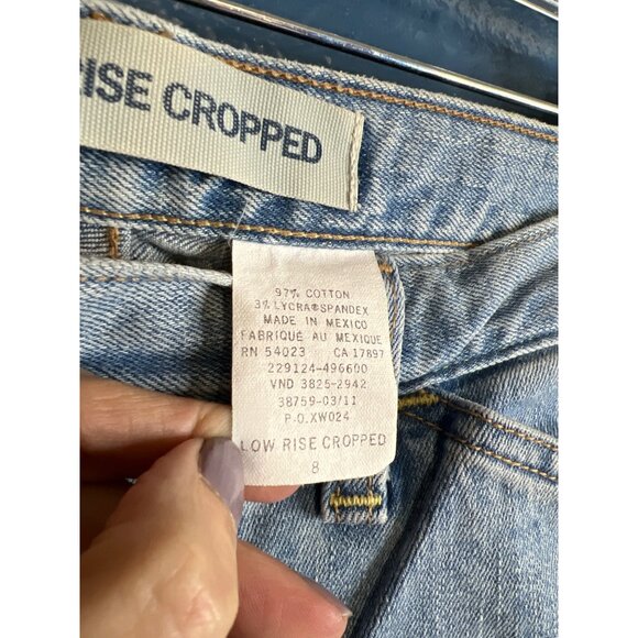 Gap Low Rise Cropped Denim Jeans Women Size 8 - Picture 4 of 8